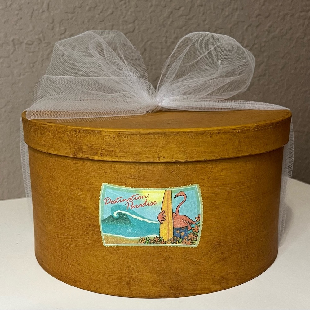 Destination Paradise Decorative Storage Box Antique Gold